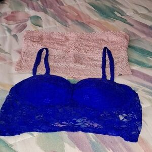 Bundle of 2,Lace,Bralettes,Sz. L💙🩷